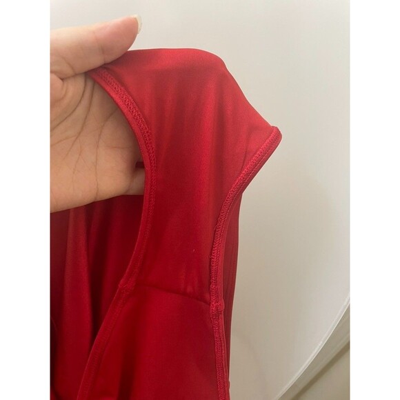 Forever 21 Red One Piece High Leg Graphic BATHING Suit “Sundaze” LG BEACHY - Picture 8 of 10